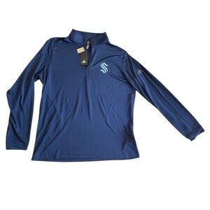 Adidas Kraken Antiqua Navy Golf 1/4 zipper Pullover‎ Size XL